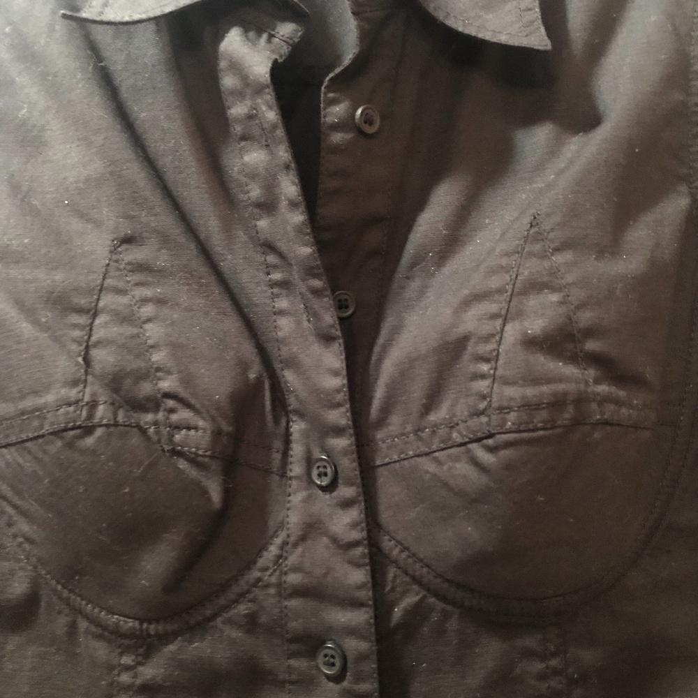 Byron Lars fitted Corset Button Down Top 6-8